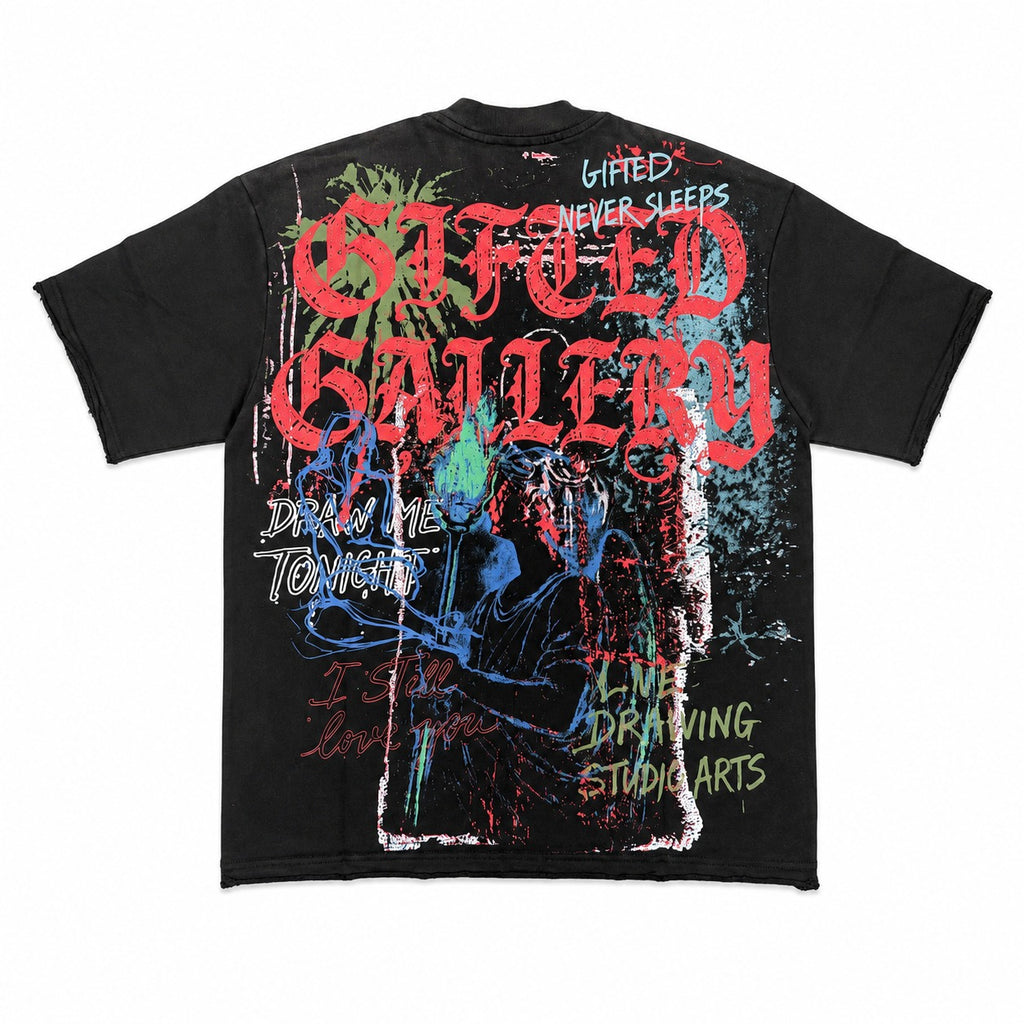 GALLERY FRENCH TERRY TEE BLACK