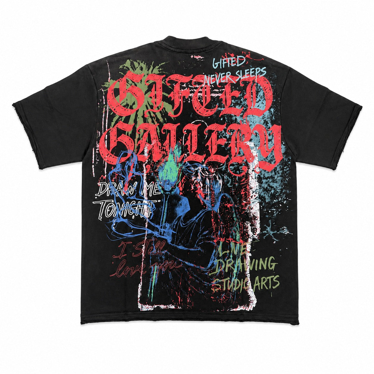 GALLERY FRENCH TERRY TEE BLACK