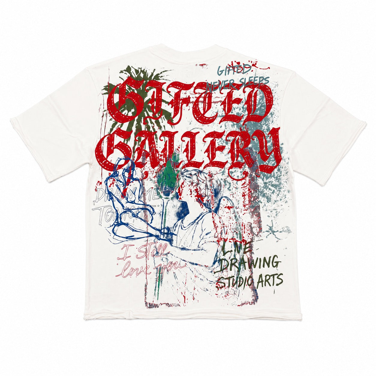 GALLERY FRENCH TERRY TEE WHITE