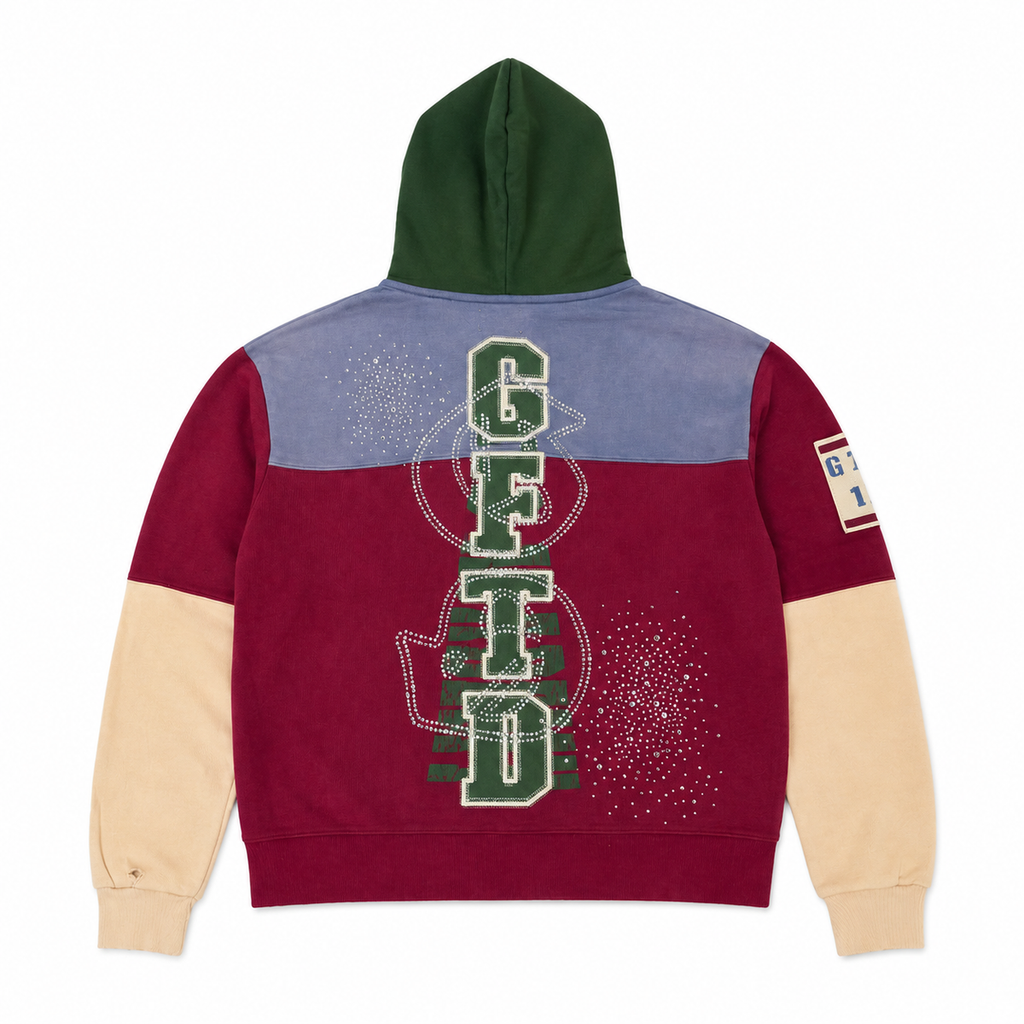 GFTD LA GIFTED ACADEMY HOODIE RED - back flat lay