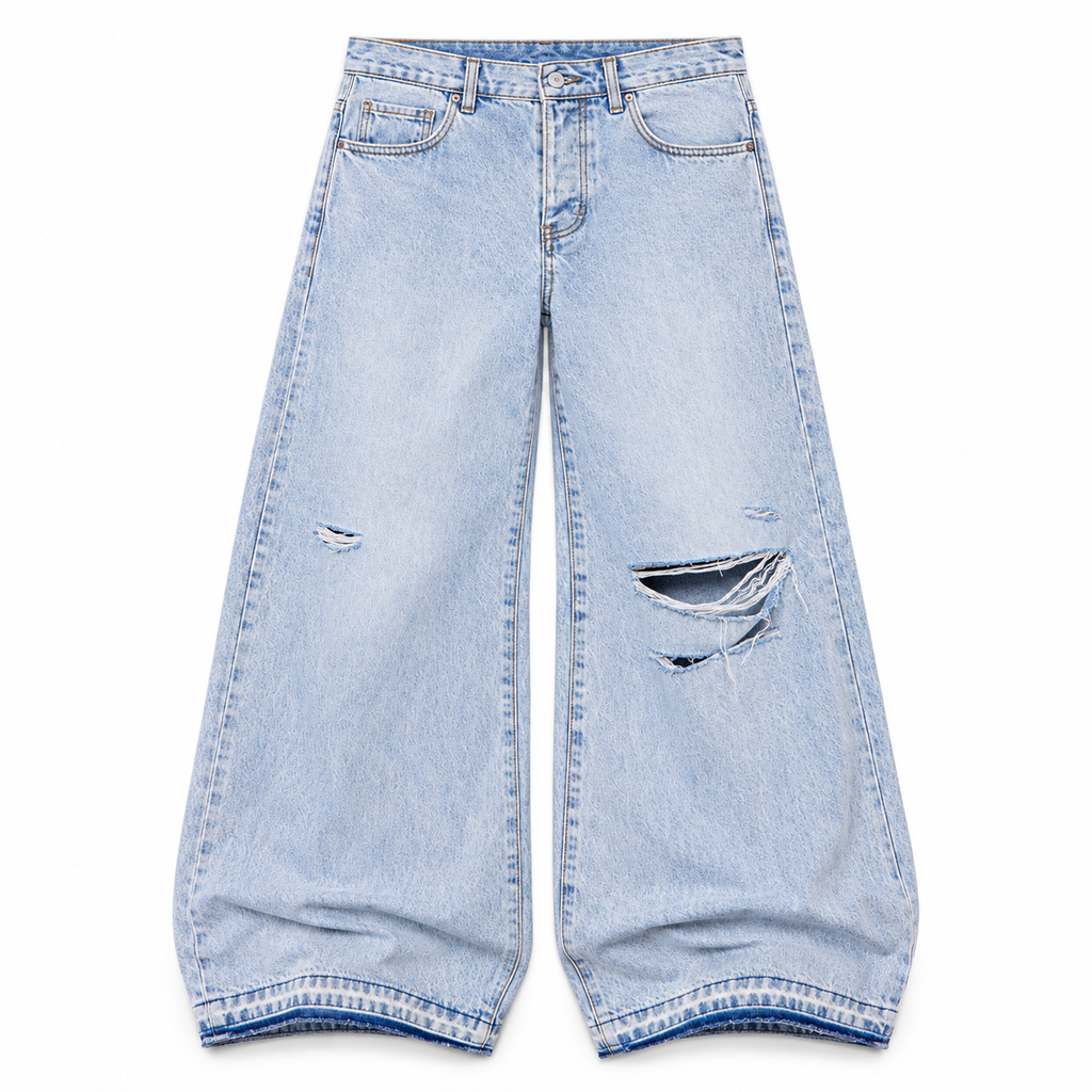 BAGGY RAVE DENIM - LIGHT BLUE