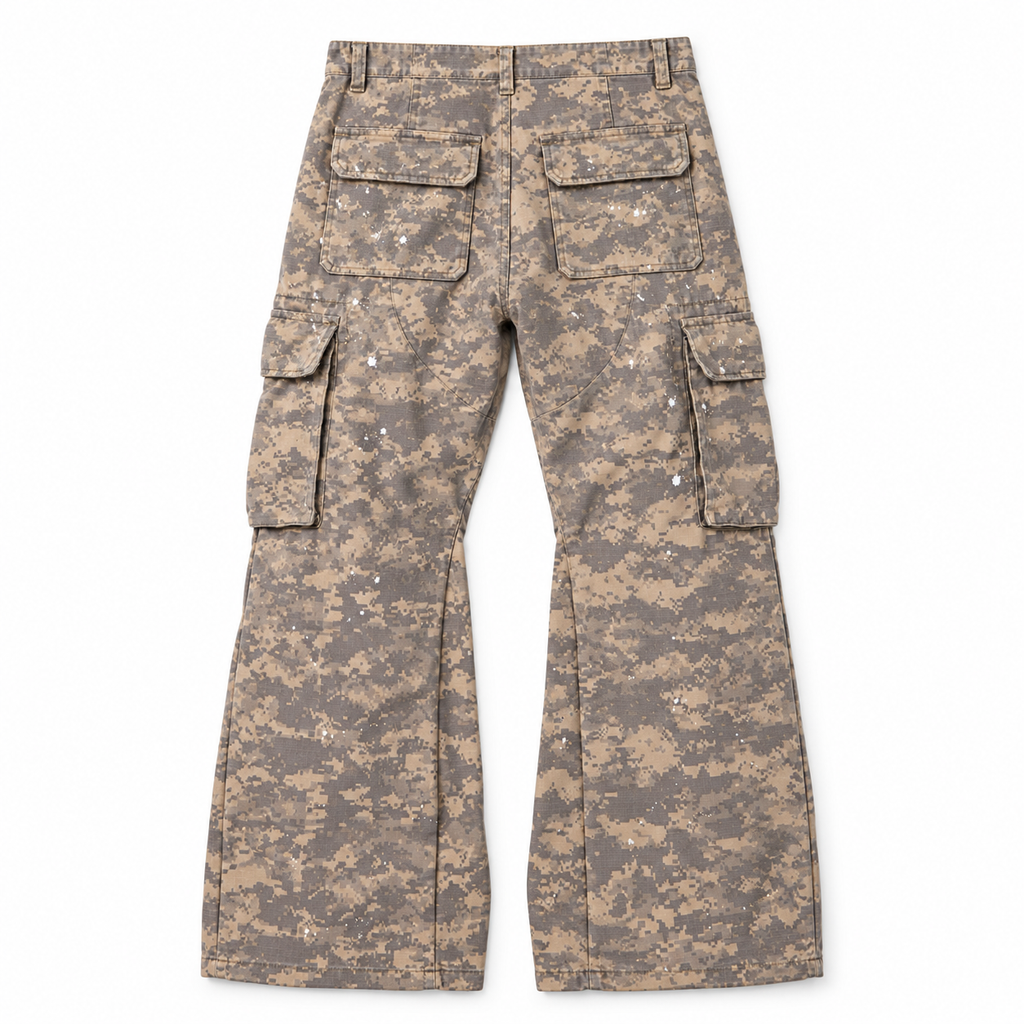 KICK FLARE CARGO PANTS - DIGI CAMO
