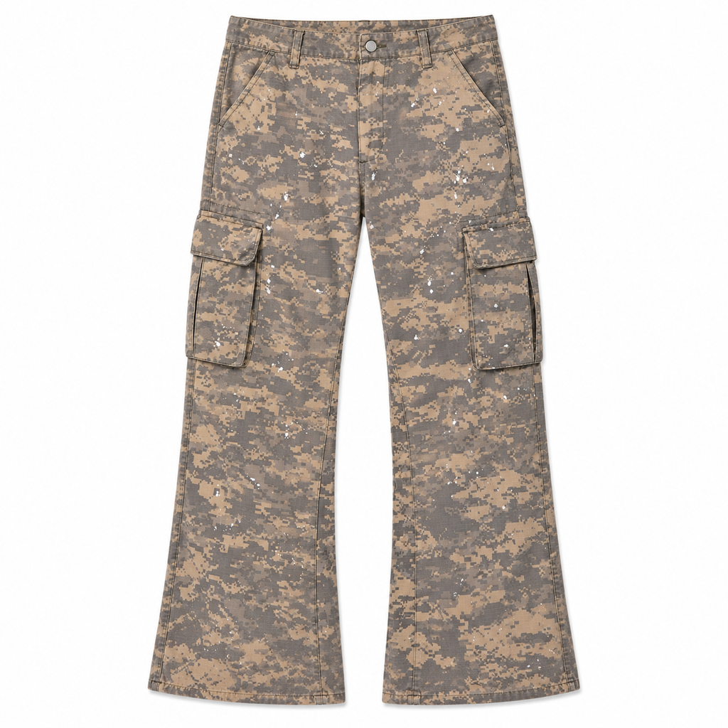 KICK FLARE CARGO PANTS - DIGI CAMO