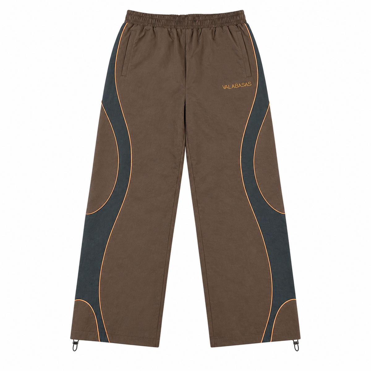 VALABASAS ENTRANCE BROWN PANTS Brown front flat lay