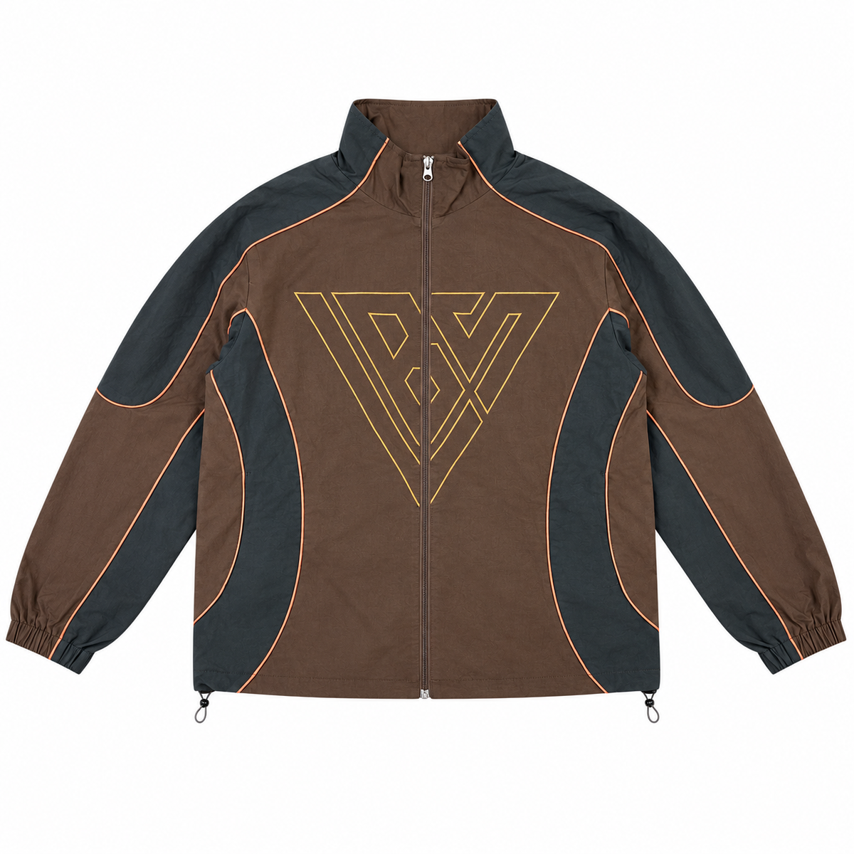 VALABASAS PALMS BROWN JACKET Brown front flat lay