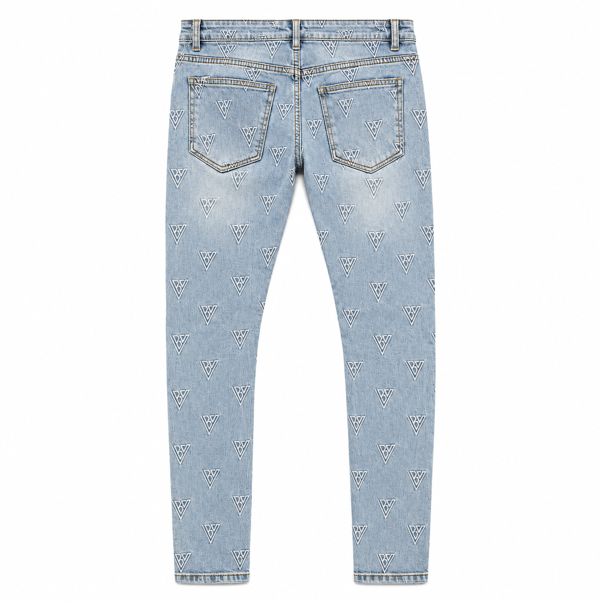 Valabasas Caelune Light Blue Skinny Jeans — back flat lay