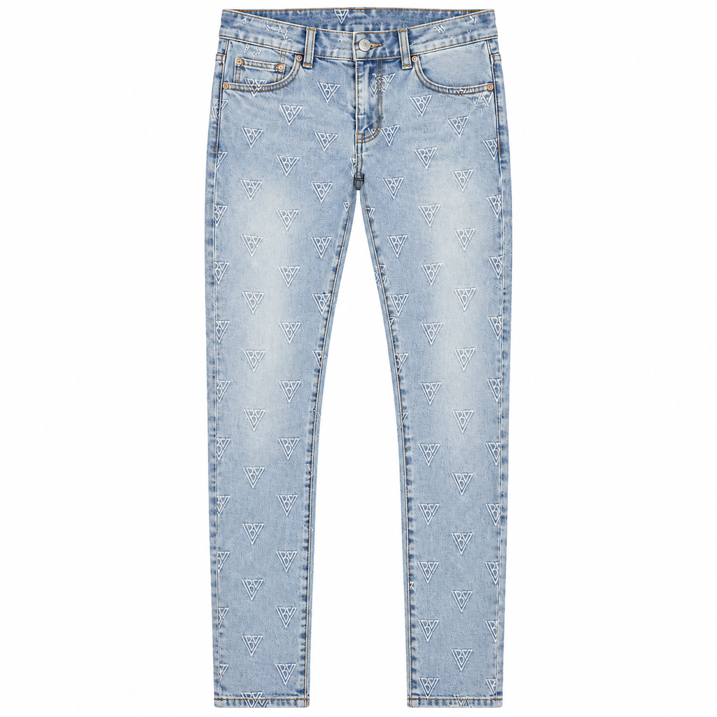 Valabasas Caelune Light Blue Skinny Jeans — front flat lay