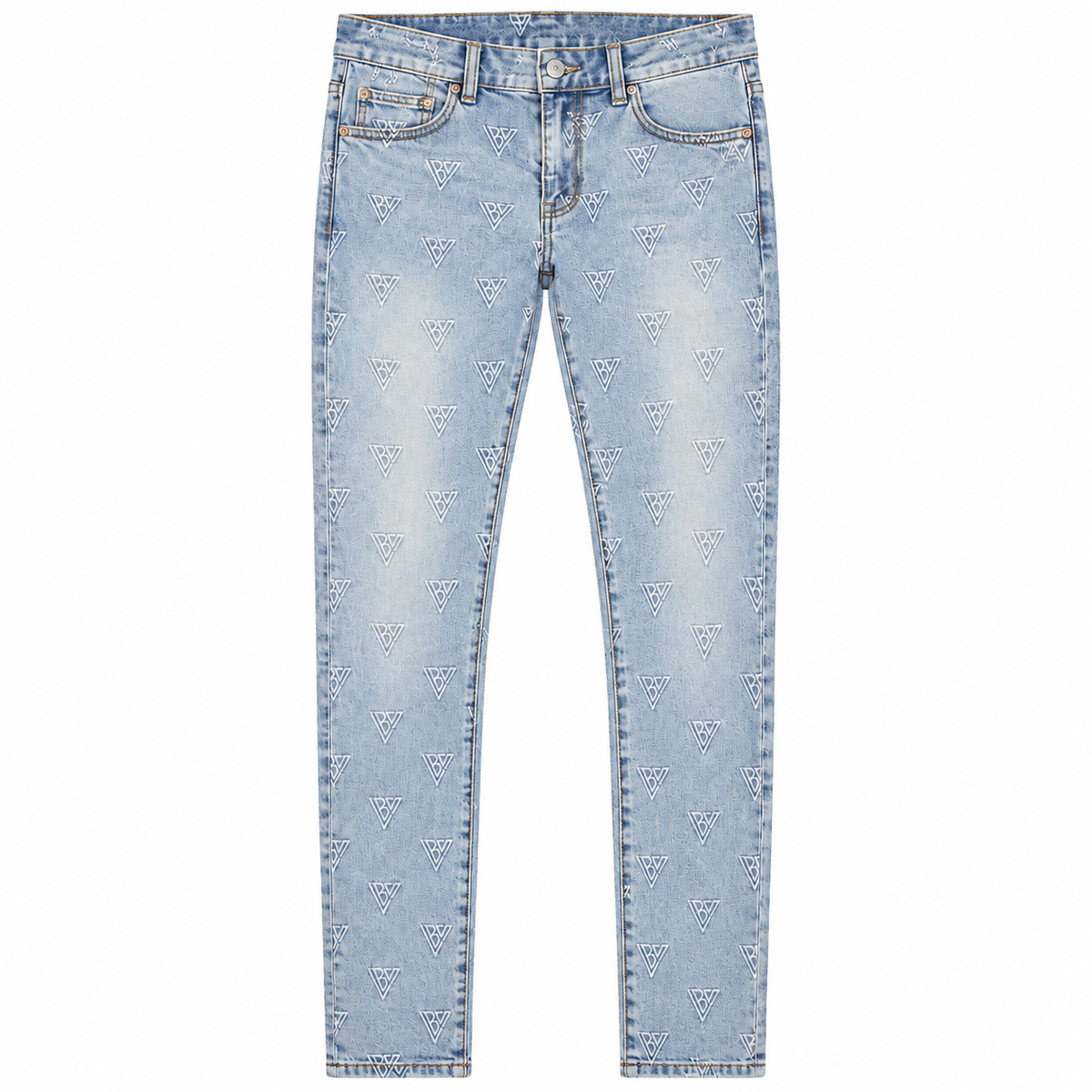 Valabasas Caelune Light Blue Skinny Jeans — front flat lay