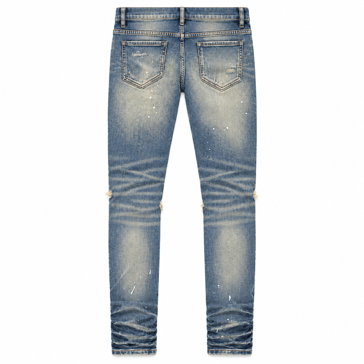 Valabasas Coldstone Medium Blue Wash Skinny Jeans — back flat lay