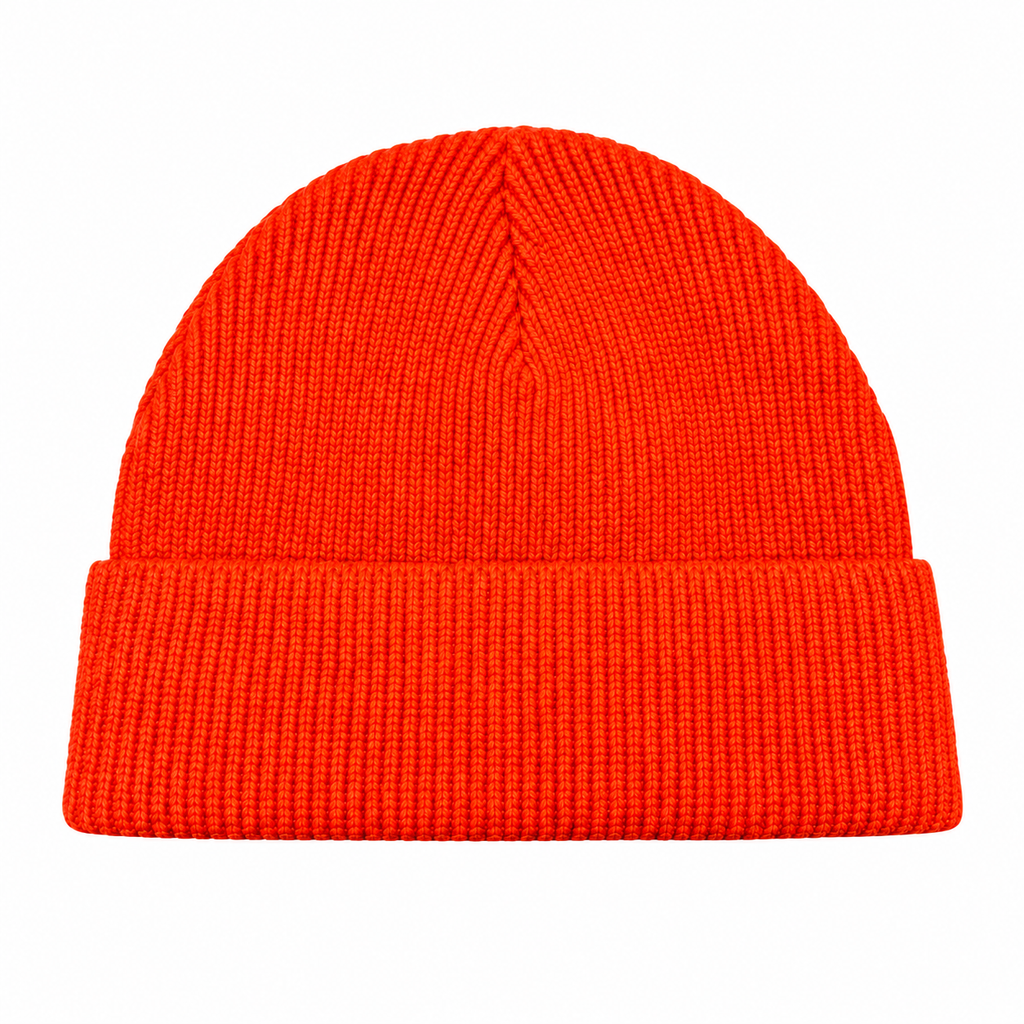 Valabasas Jackpot Beanie Orange — back flat lay