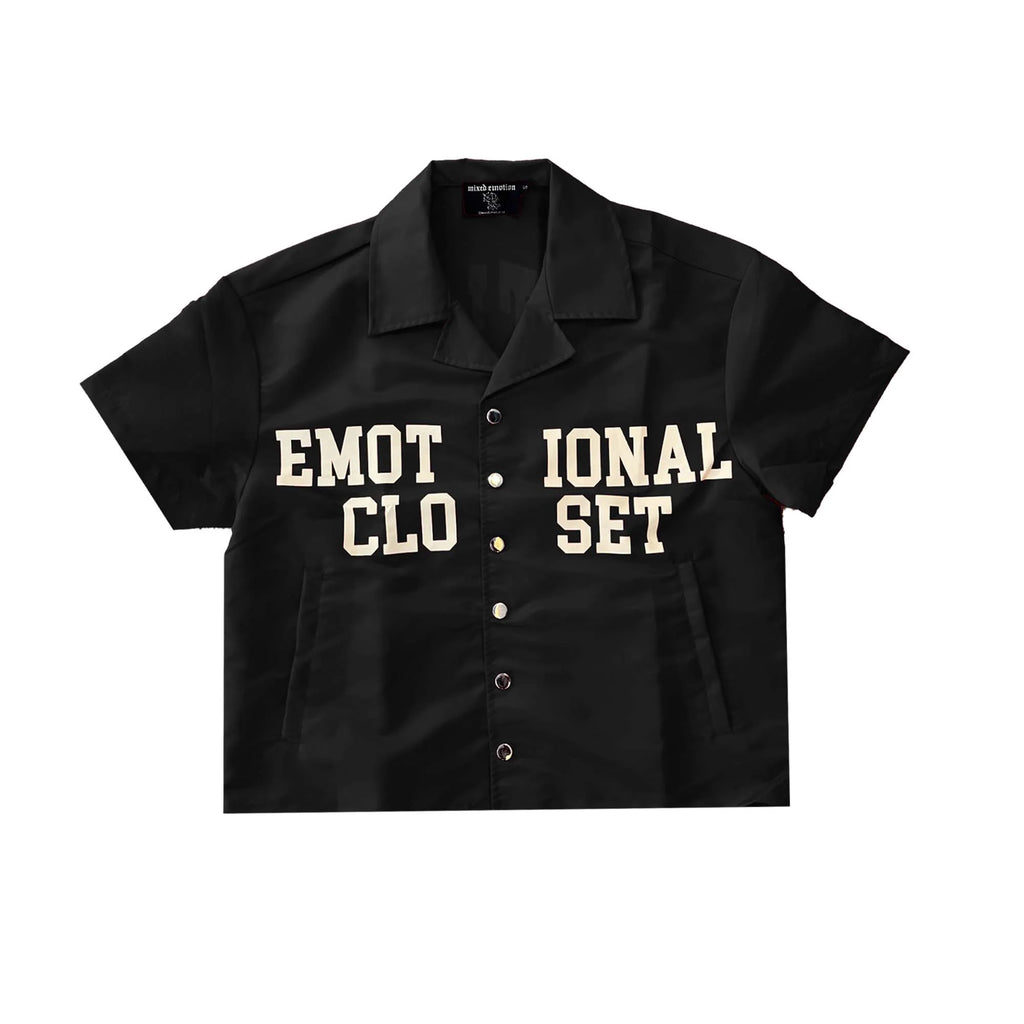 MIXED EMOTION| BLACK BACKYARD BUTTON UP