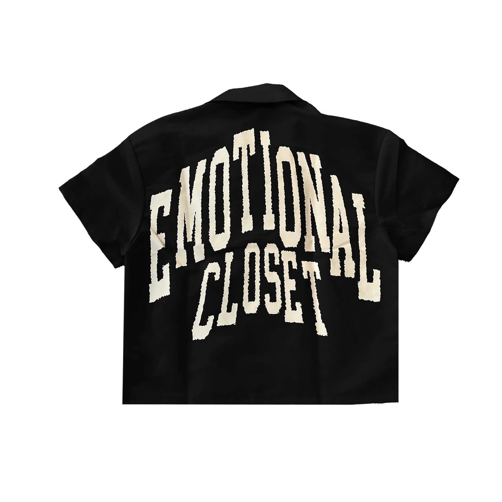 MIXED EMOTION| BLACK BACKYARD BUTTON UP