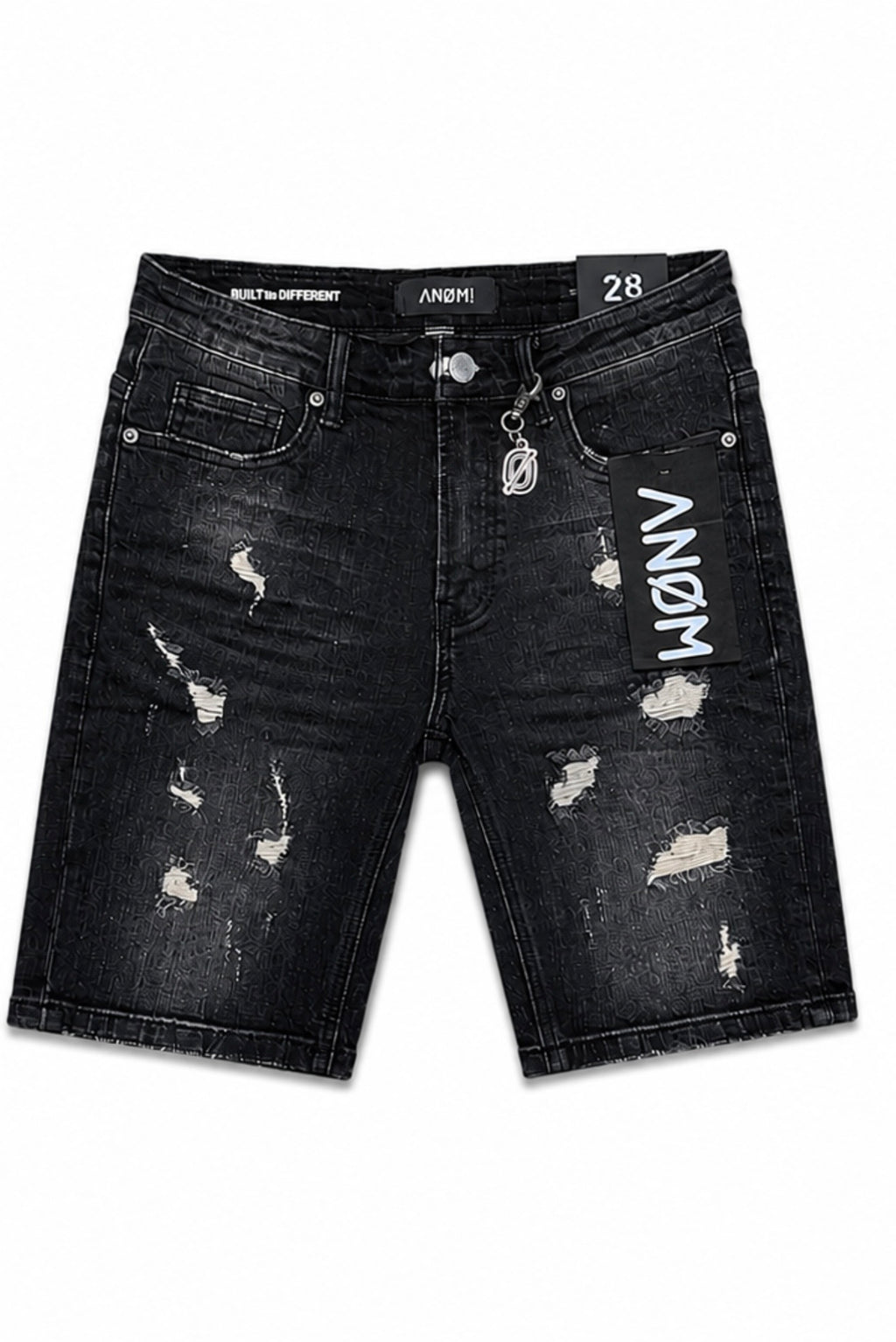 ANOM| SCAR DENIM SHORTS VINTAGE BLACK