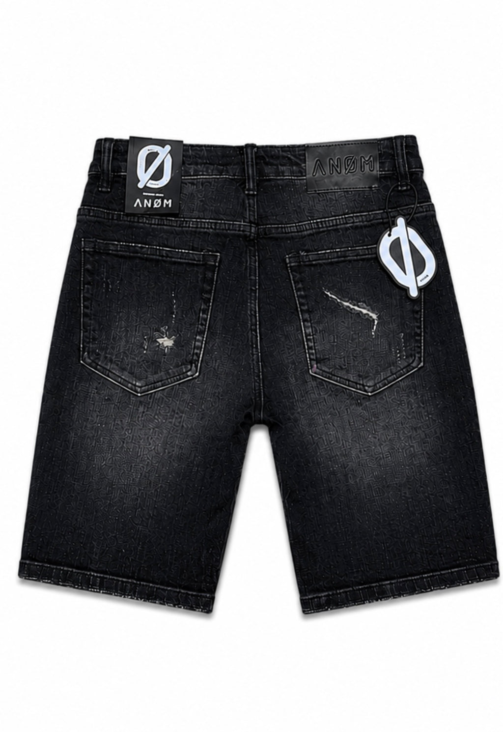 ANOM| SCAR DENIM SHORTS VINTAGE BLACK
