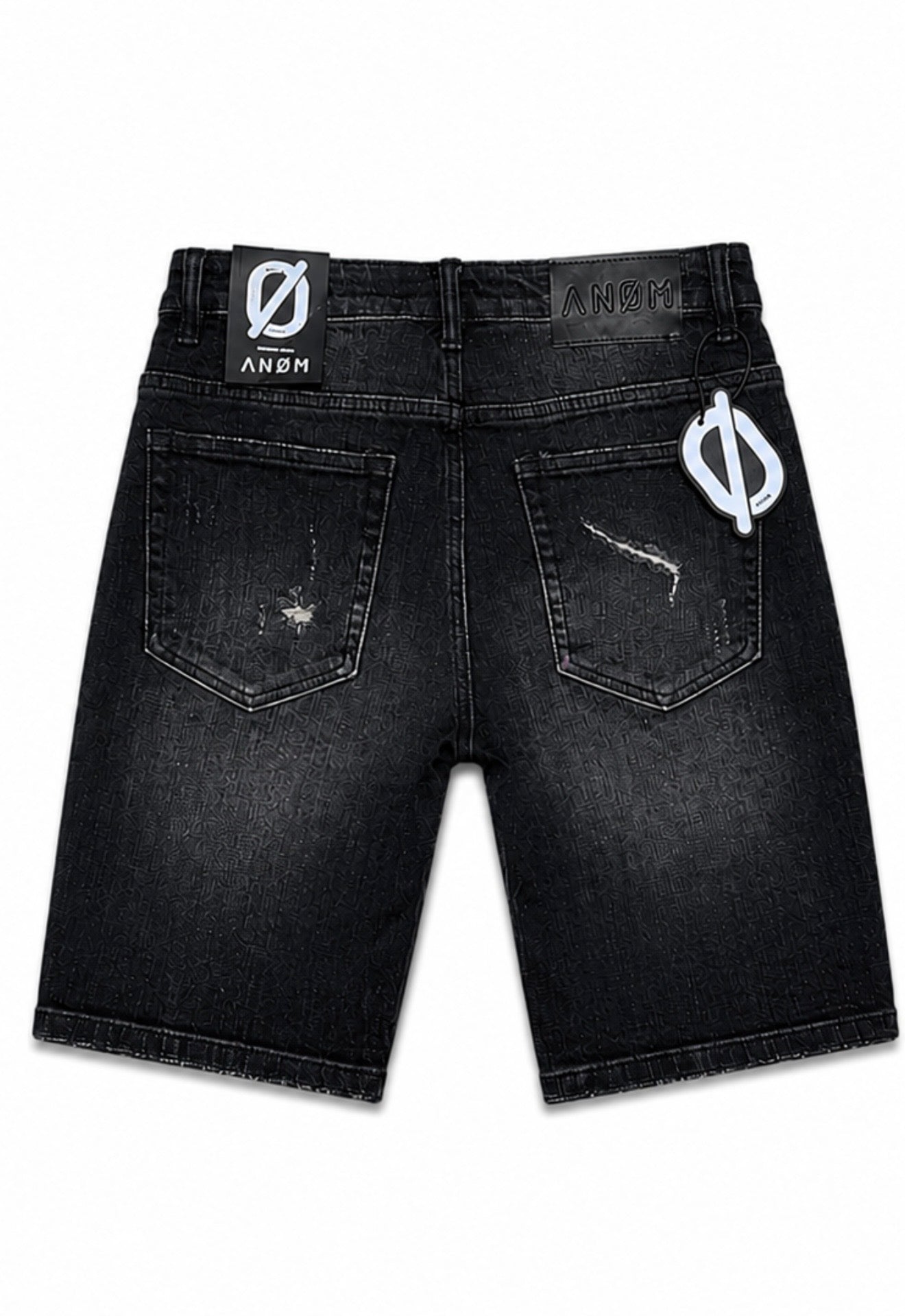 ANOM| SCAR DENIM SHORTS VINTAGE BLACK