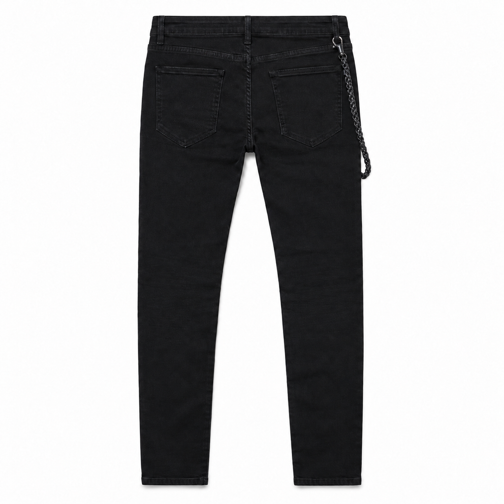 MIDNIGHT BLACK | DARK SHADOW DISTRESSED JEANS