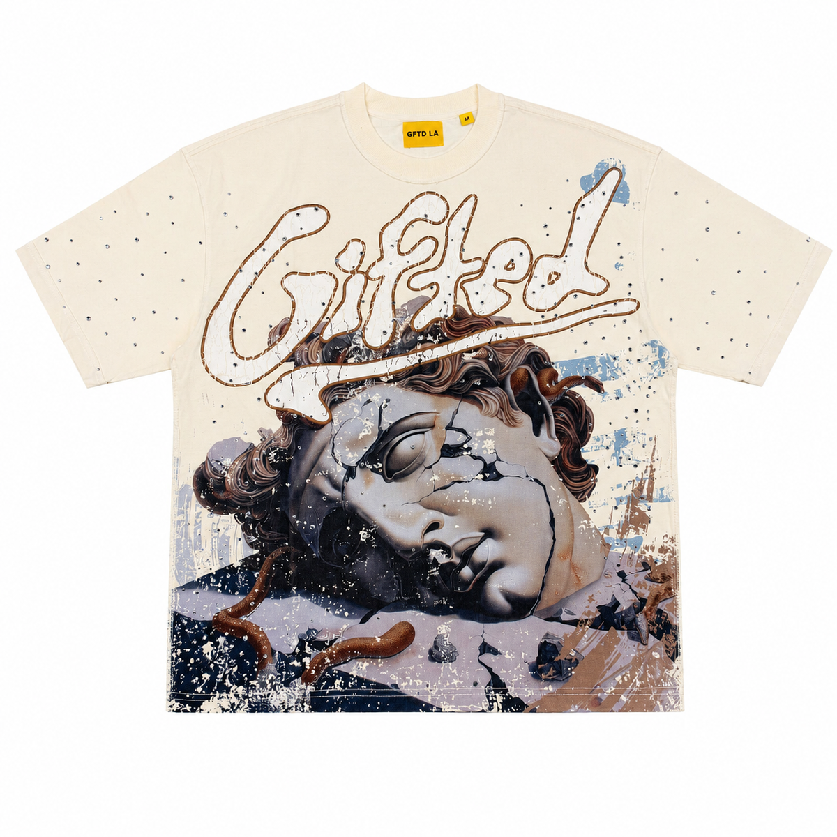 GFTD LA MIRAGE TEE BONE - front flat lay