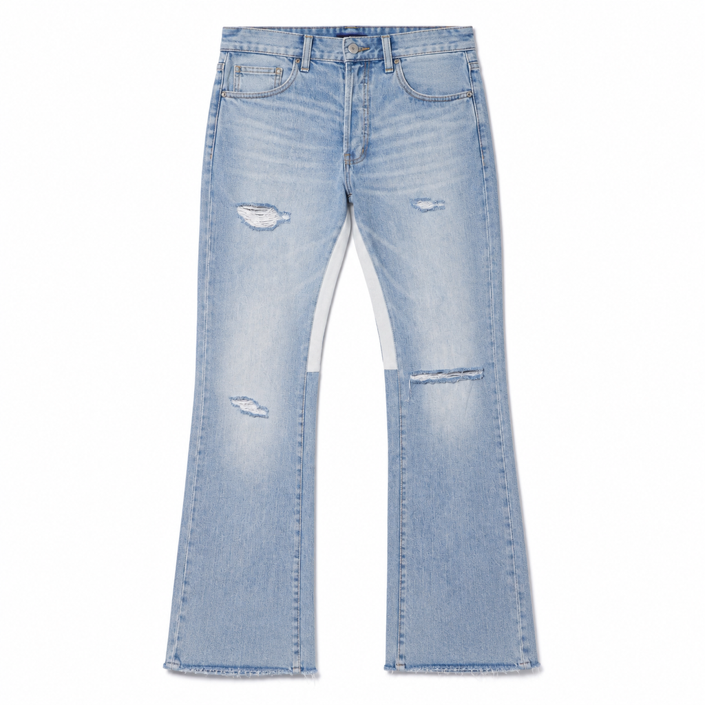 B484 FLARE DENIM LIGHT BLUE