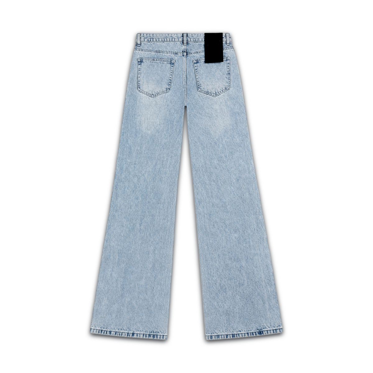 POLITICS | BLUE WASH PATCHED JEANS - SPR 90 back flat lay on white