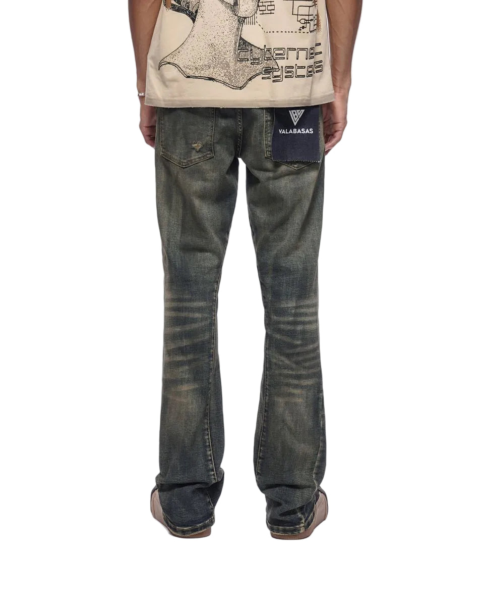 VALABASAS| SABOTAGE STACKED DENIM LT VINTAGE WASH