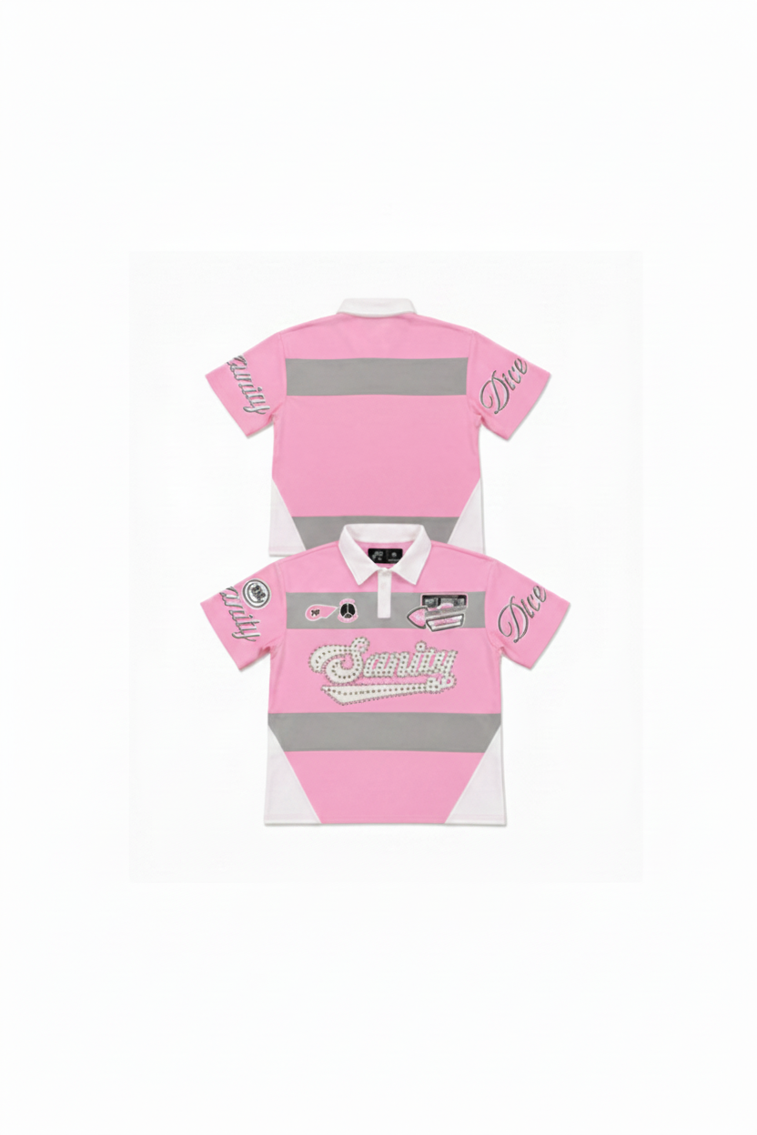 POLITICS|PINK POLO TEE