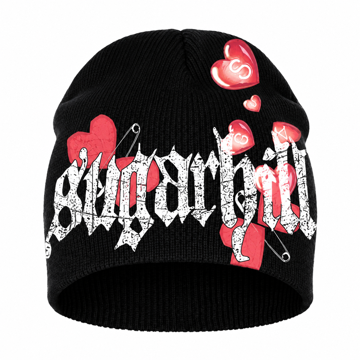 SUGARHILL LOVERBOY SKULLY - BLACK front product flat lay