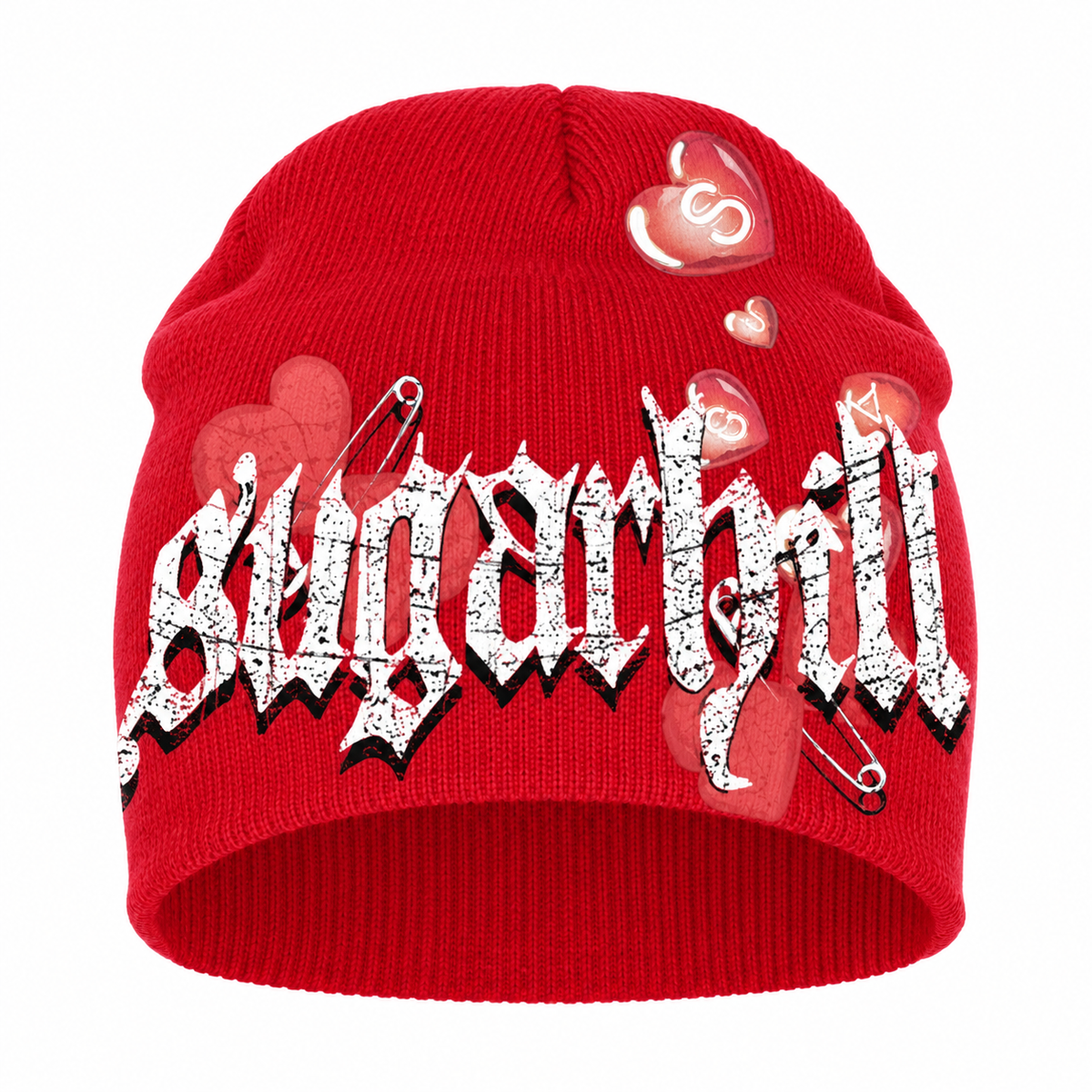 SUGARHILL LOVERBOY SKULLY - RED front product flat lay