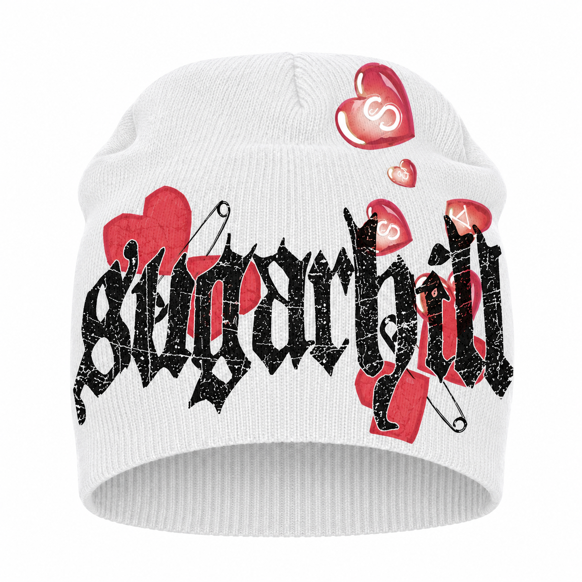 SUGARHILL LOVERBOY SKULLY - WHITE front product flat lay