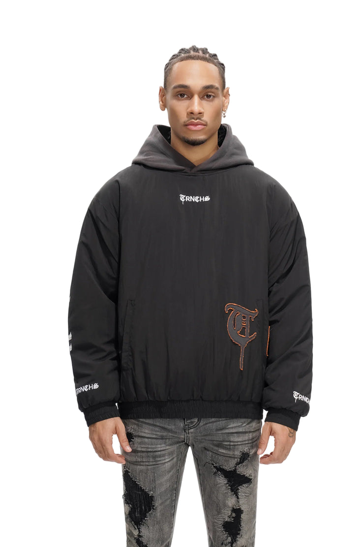 TRNCHS| HEAVENS ARMOR BLACK HOODIE