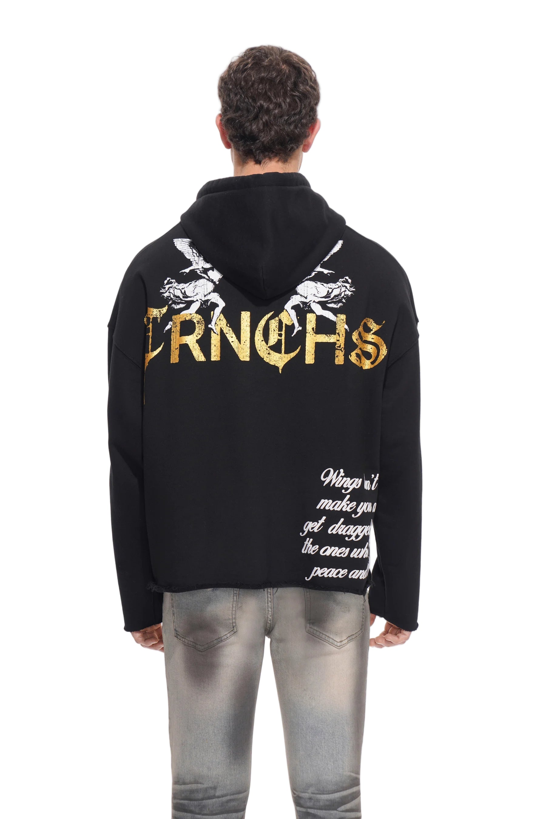 TRNCHS| HEAVEN HAS NO SAINTS BLACK HOODIE