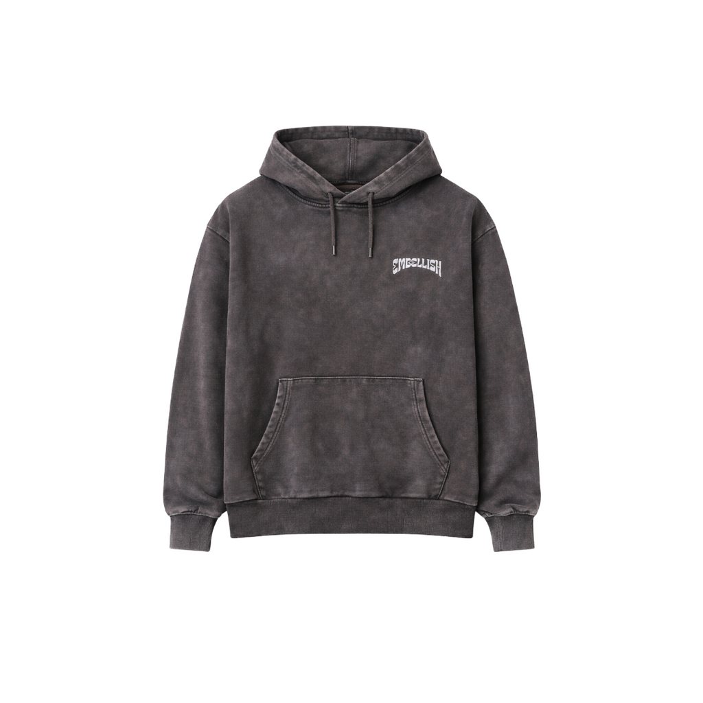 EMBELLISH| ROSE HOODIE VINTAGE BLACK