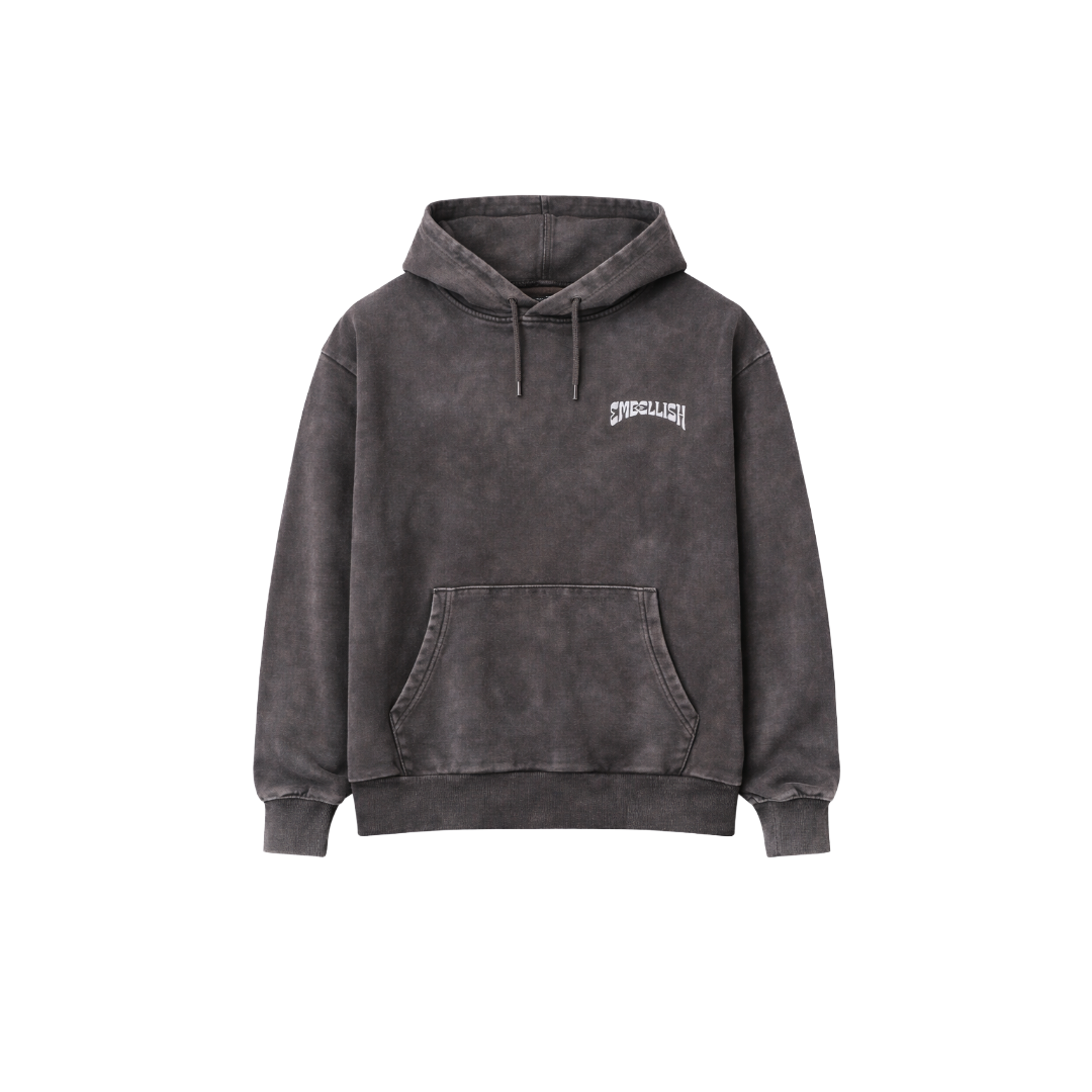 EMBELLISH| ROSE HOODIE VINTAGE BLACK