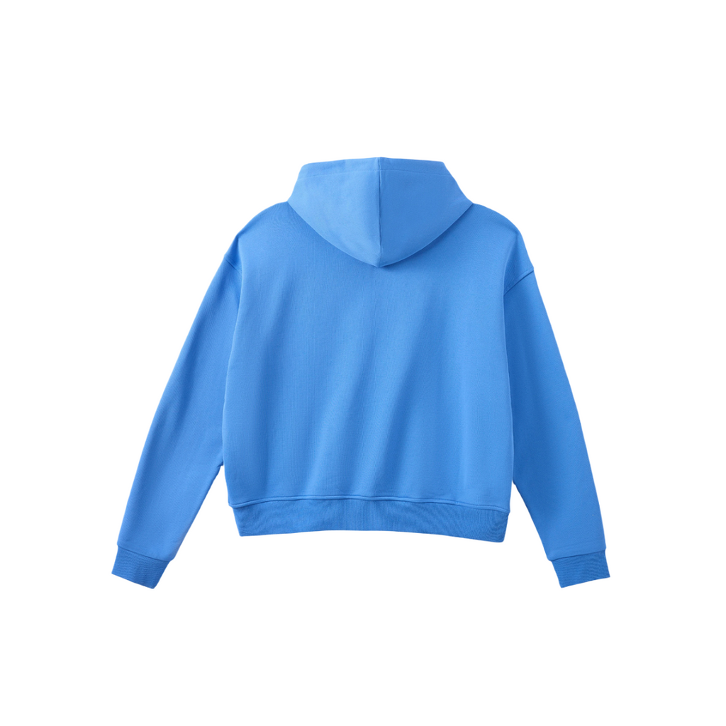 AZVA| CRYSTAL CACTUS ZIP HOODIE BABY BLUE