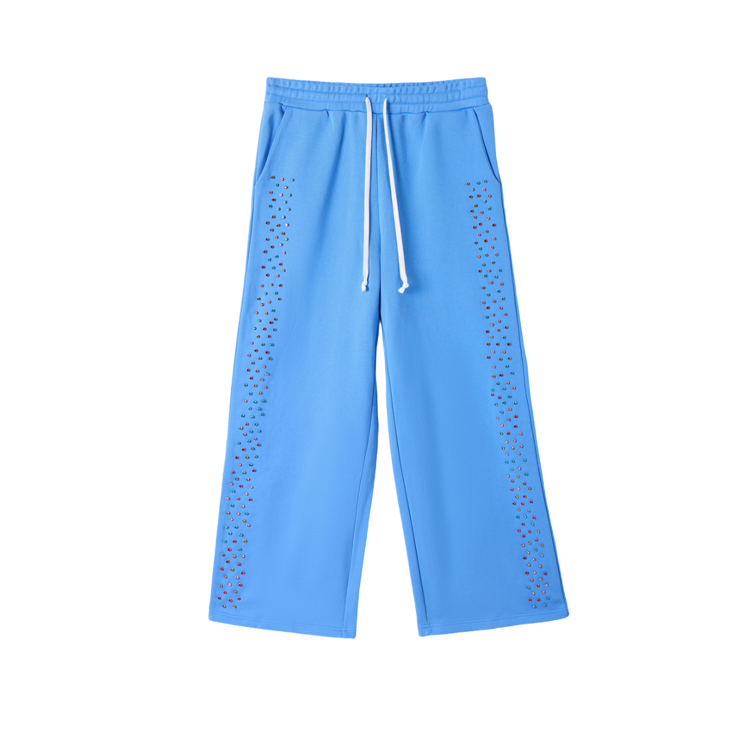 AZVA| CRYSTAL CACTUS SWEATS BABY BLUE