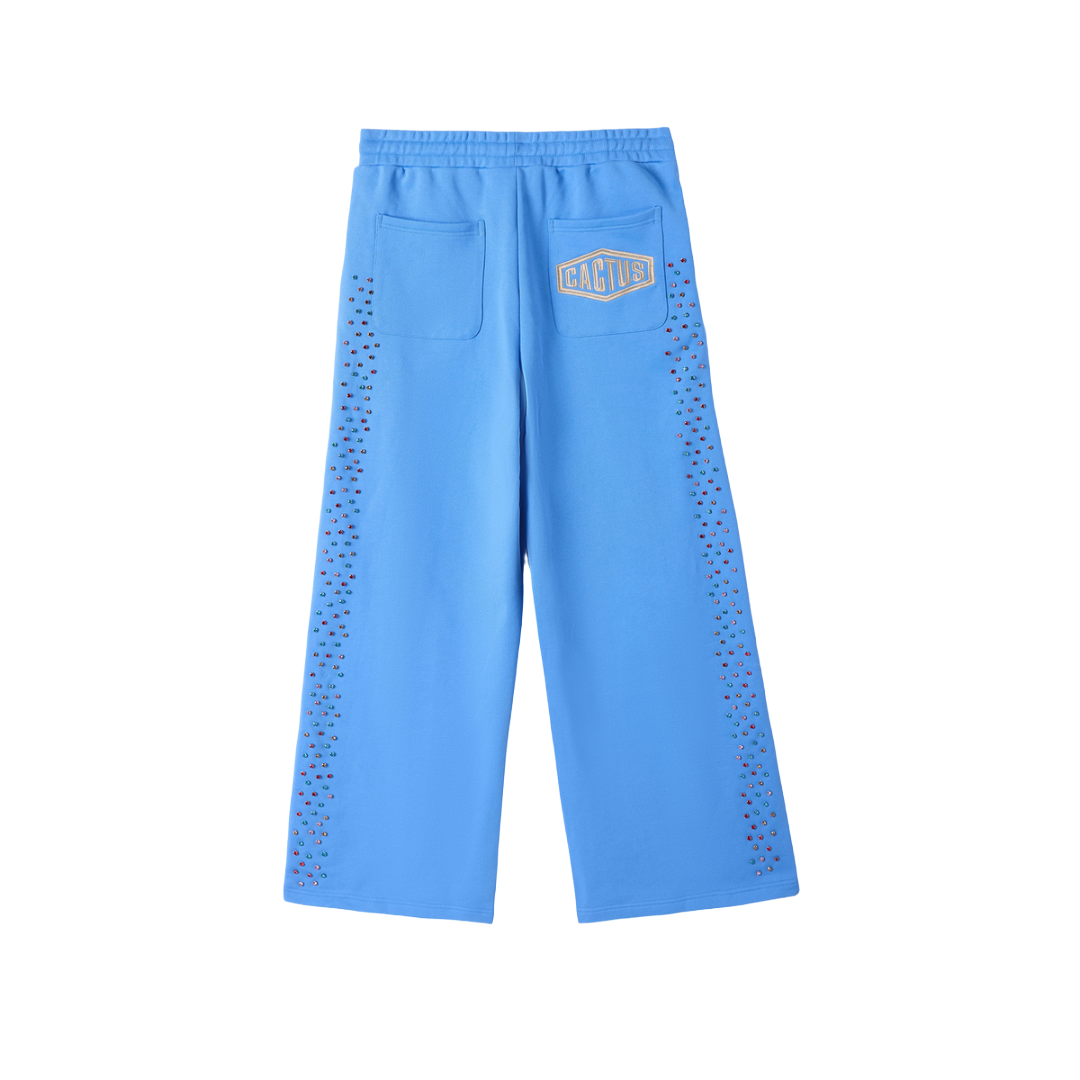 AZVA| CRYSTAL CACTUS SWEATS BABY BLUE