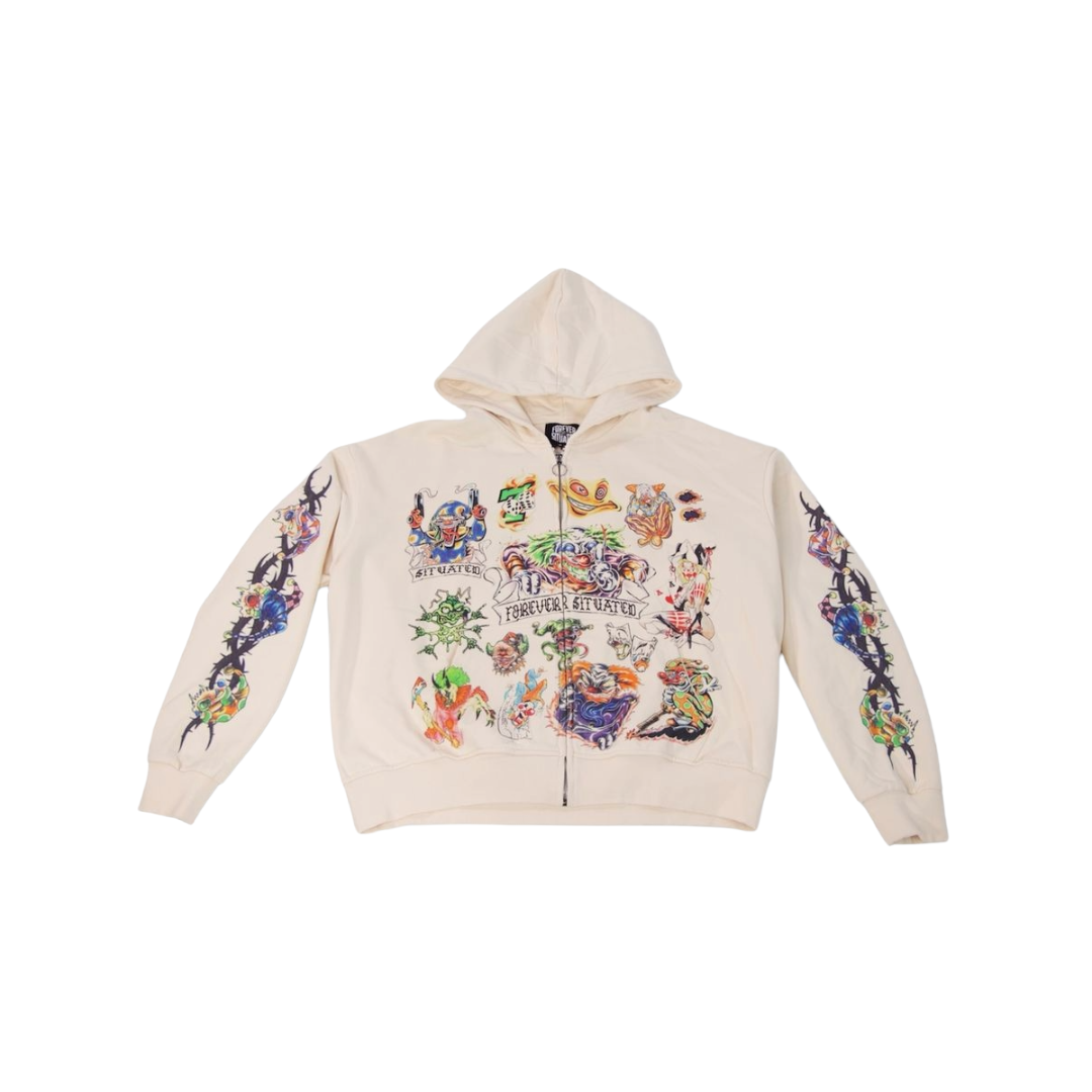 FOREVER SITUATED| CLOWN7 ZIP UP HOODIE