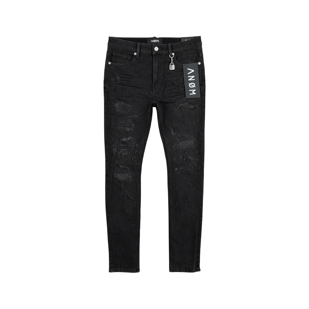 ANOM| CRYPTIC JET BLACK JEANS