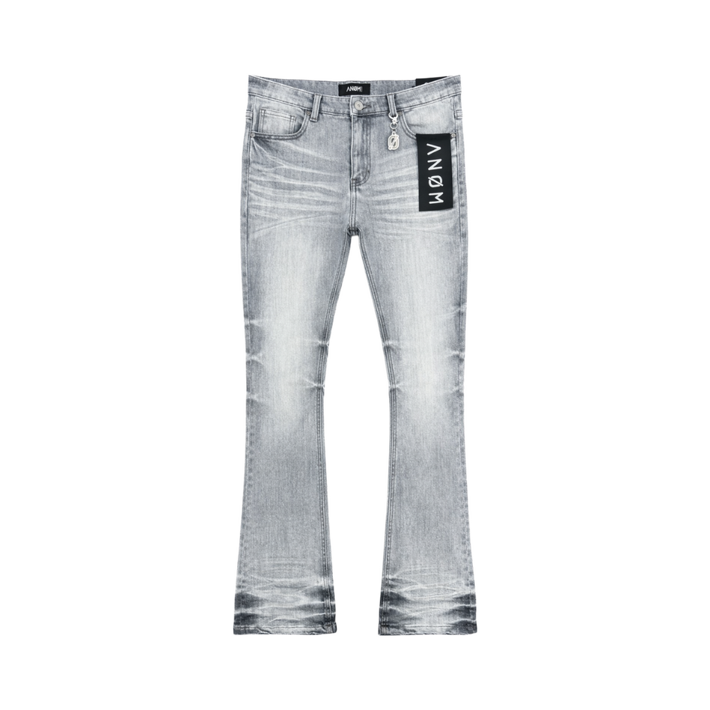 ANOM| AURA LIGHT GREY WASH STACKED JEANS