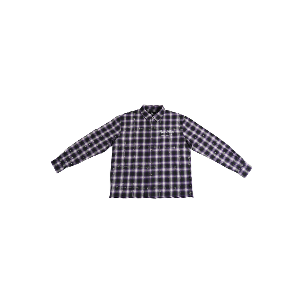 PAPER MONEY| PM RHINESTONE FLANNEL PURPLE