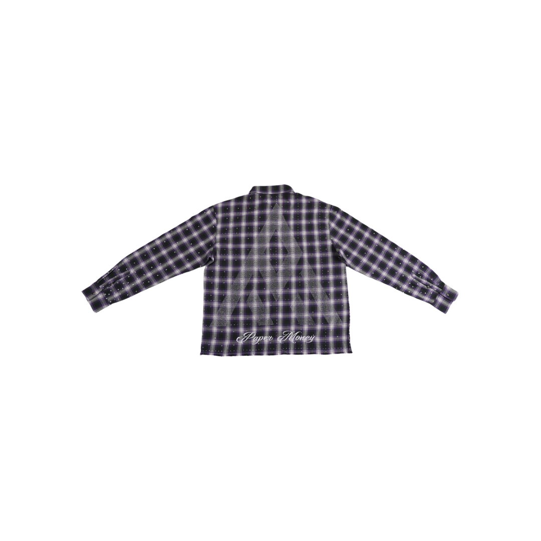 PAPER MONEY| PM RHINESTONE FLANNEL PURPLE