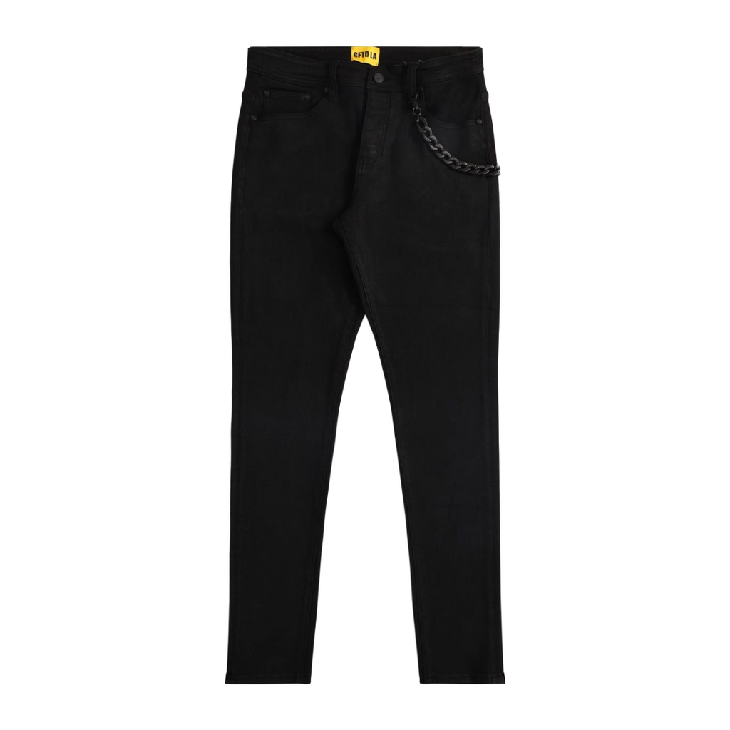 GFTD LA| DAVID WAX BLACK SKINNY DENIM