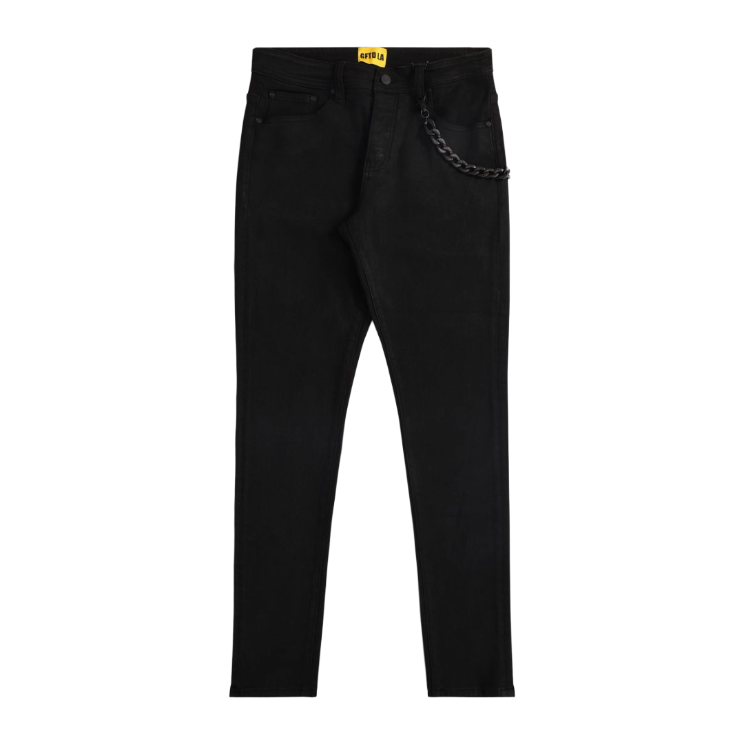 GFTD LA| DAVID WAX BLACK SKINNY DENIM