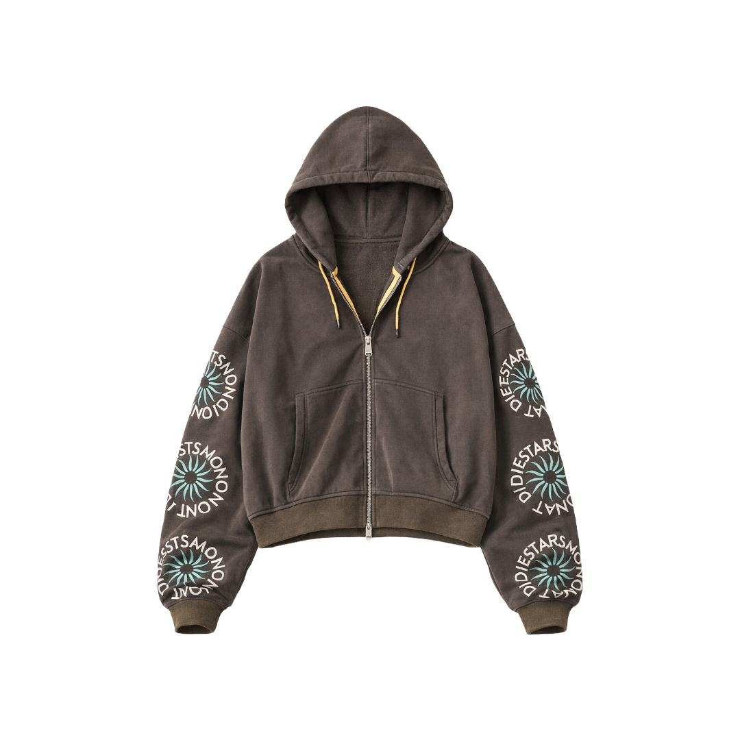 DSM| SOL FULL ZIP HOODIE VINTAGE BLACK