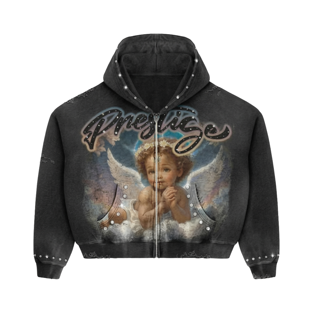 PRESTIGE| ANGEL HOODIE BLACK