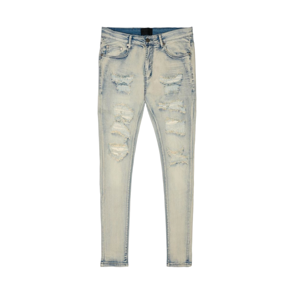 SUPPLY| DAVE JEAN LIGHT WASH DISTRESS