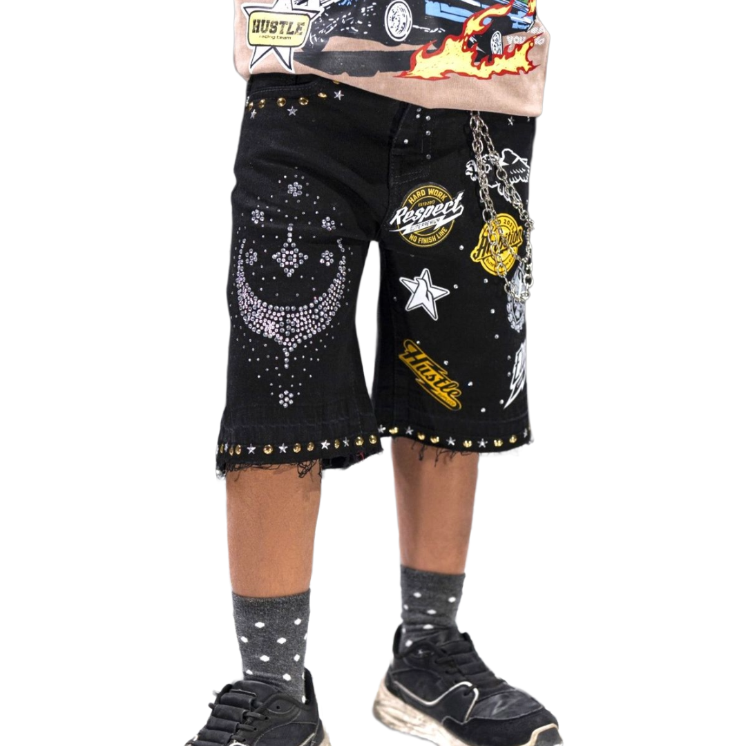 ELITE| KIDS NIGHT SKY DENIM SHORTS