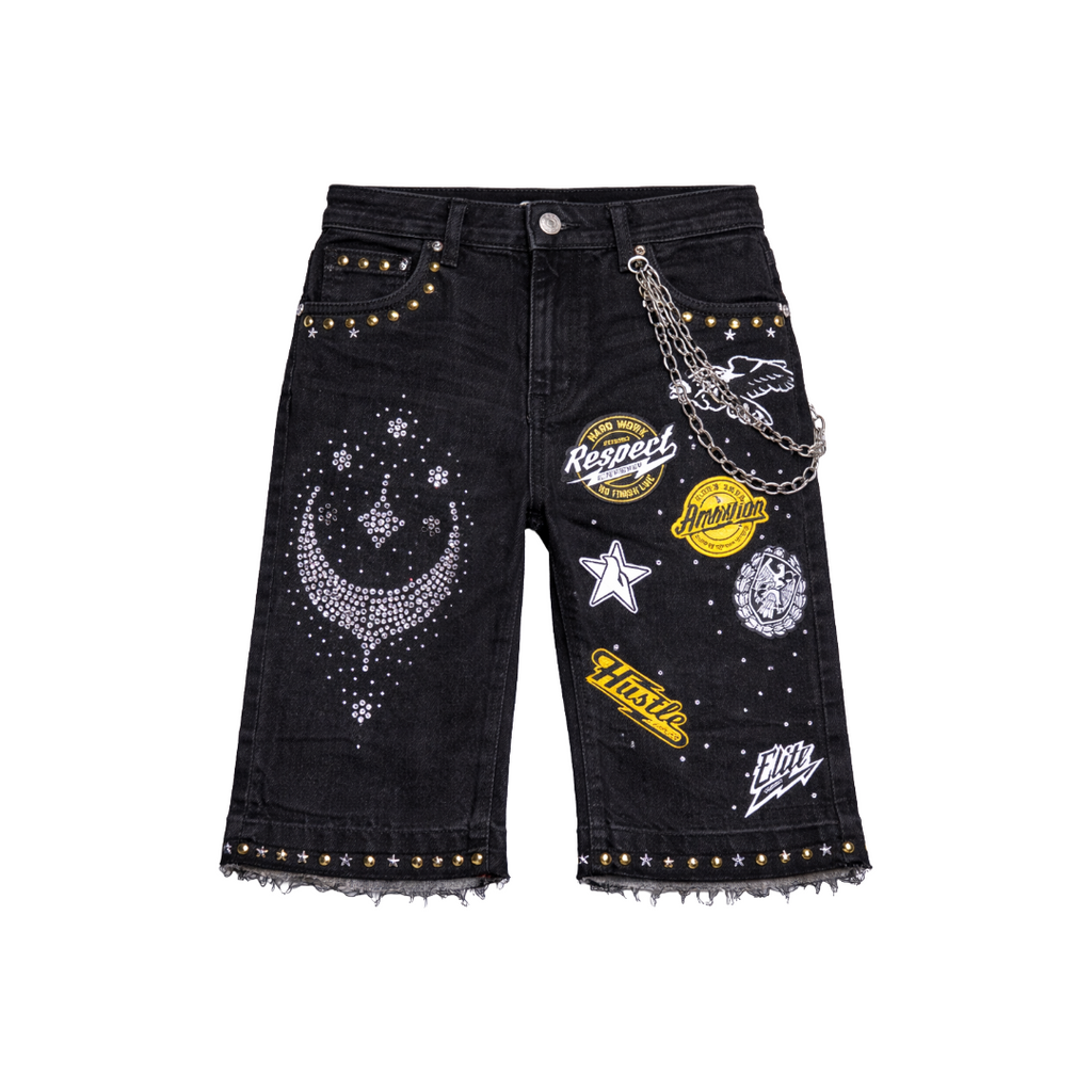 ELITE| NIGHT SKY DENIM SHORTS