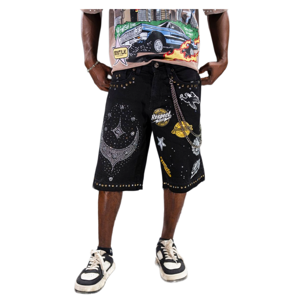 ELITE| NIGHT SKY DENIM SHORTS