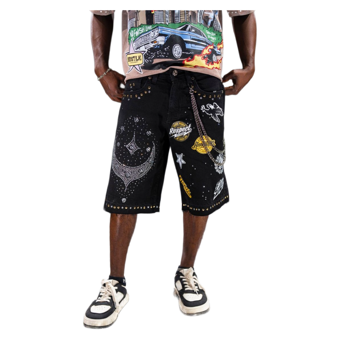 ELITE| NIGHT SKY DENIM SHORTS