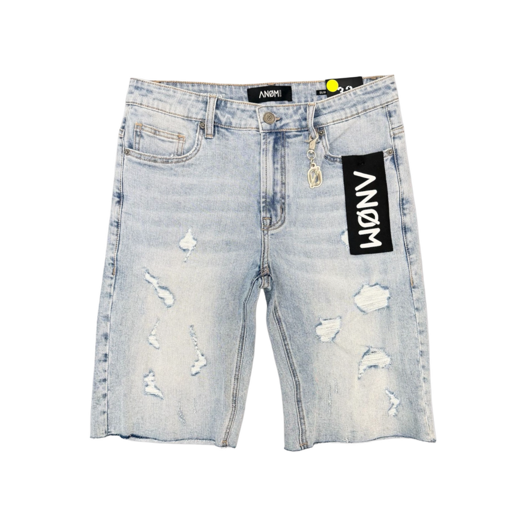 ANOM| SCAR DENIM SHORTS ICE BLUE